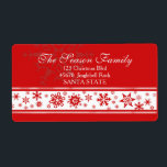 Dazzling Snowflake Helgdag Address Label Fraktsedel<br><div class="desc">Lägg till en speciell detalj i helgdag! Det finns många olika kort tillgängliga,  så plocka den utformning och formulering du vill ha. Bläddra i butiken eller sök efter "portosabbianatalelabel".</div>