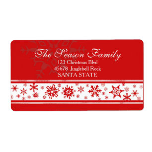 Dazzling Snowflake Helgdag Address Label Fraktsedel