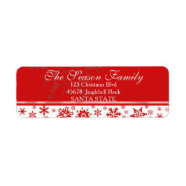Dazzling Snowflake Helgdag Address Label Returadress Etikett