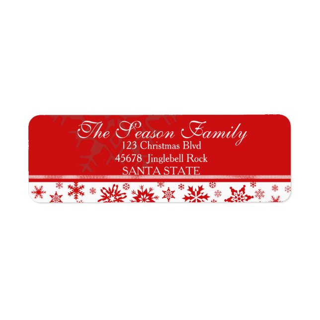 Dazzling Snowflake Helgdag Address Label Returadress Etikett (Framsidan)