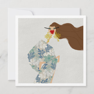 Dazzling Style Glam Fashion Art Card Inbjudningar