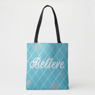 Dazzling Tro Light Blue and Silver Checkered Tygkasse
