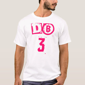dB3 - shock rosa på svart T-shirt