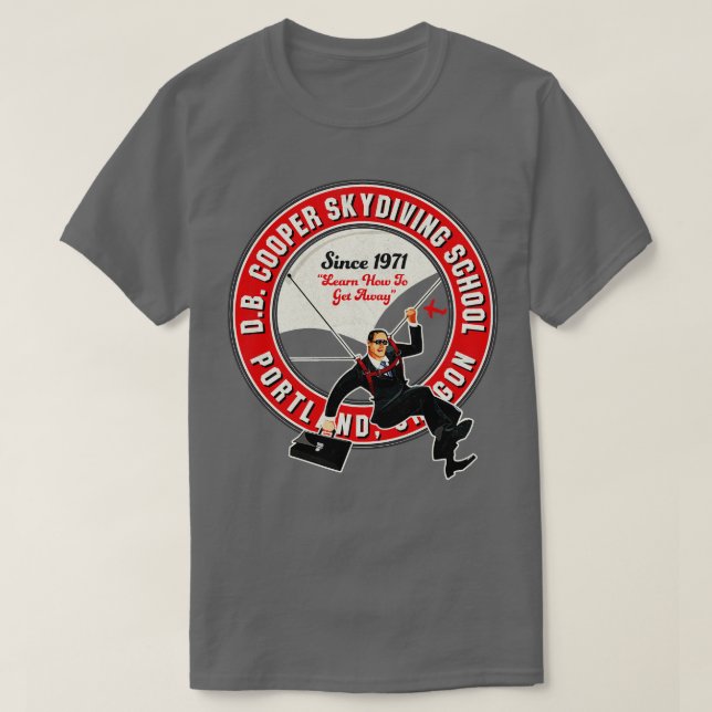 DB Cooper Skydiving School T Shirt (Design framsida)