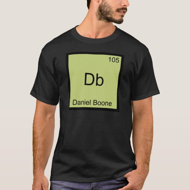 Db - Daniel Boone Funny Chemistry Inslag-symbol Tee Shirt (Framsida)