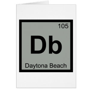 Db - Daytona Beach Florida City Chemistry Symbol Hälsningskort