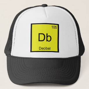 Db - Decibel Kemiskt Element Symbol Buller T-shirt Keps