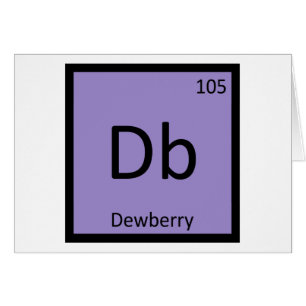 Db - Dewberry Kemisk Periodiska Systemets Symbol Hälsningskort