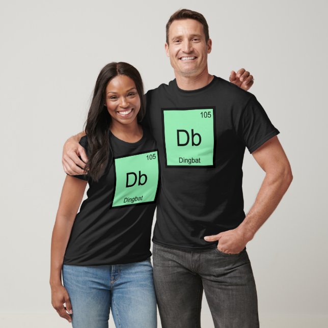 Db - Dingbat Kemiskt Element Symbol Rollig T-Shirt (Unisex)