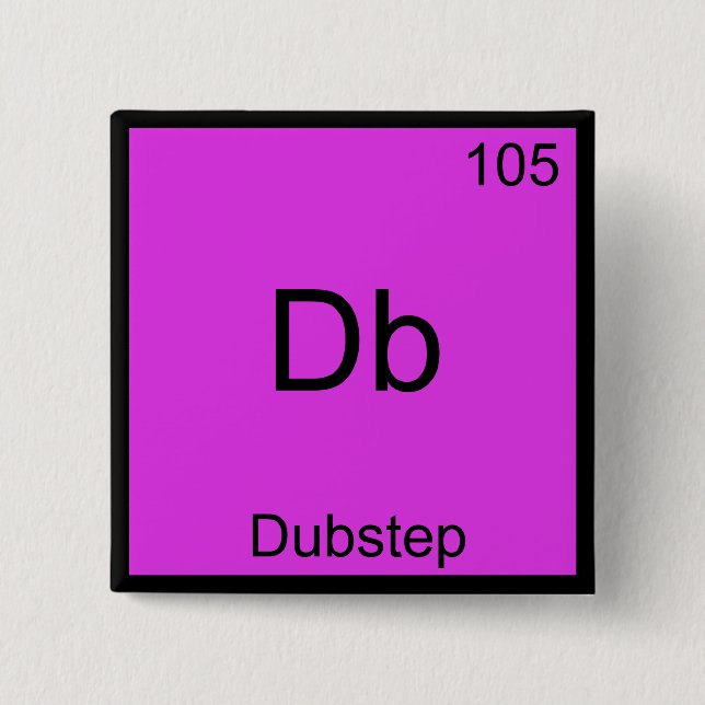 Db - Dubstep Chemistry Inslag Symbol Funny Music Knapp (Framsida)