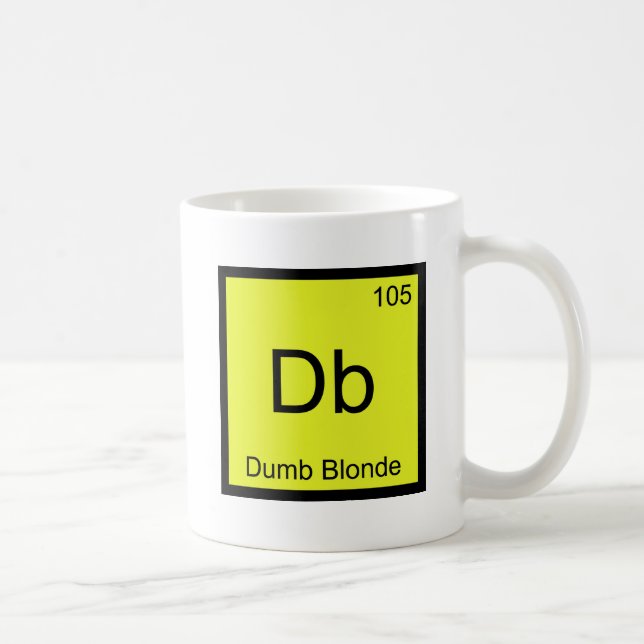 Db - Dumb Blonde Chemistry Inslag-symbol Funny T Kaffemugg (Höger)