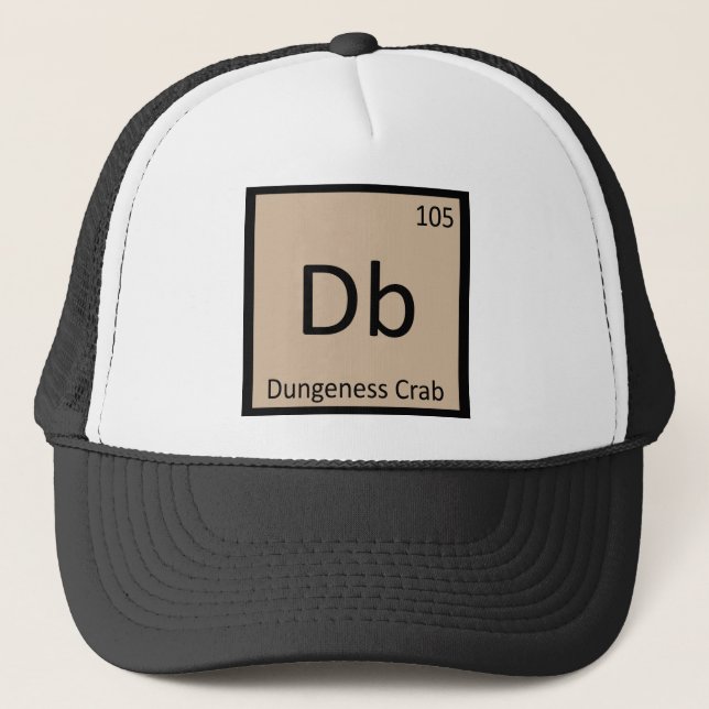 Db - Dungeness Crab Chemistry Periodic Bord Truckerkeps (Framsida)