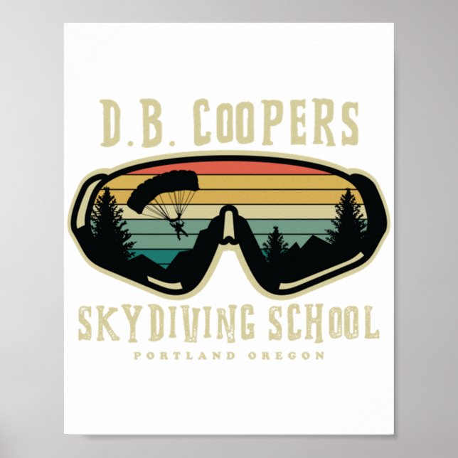 DB-kooperer skydiving school Portland oregon Poster (Framsidan)