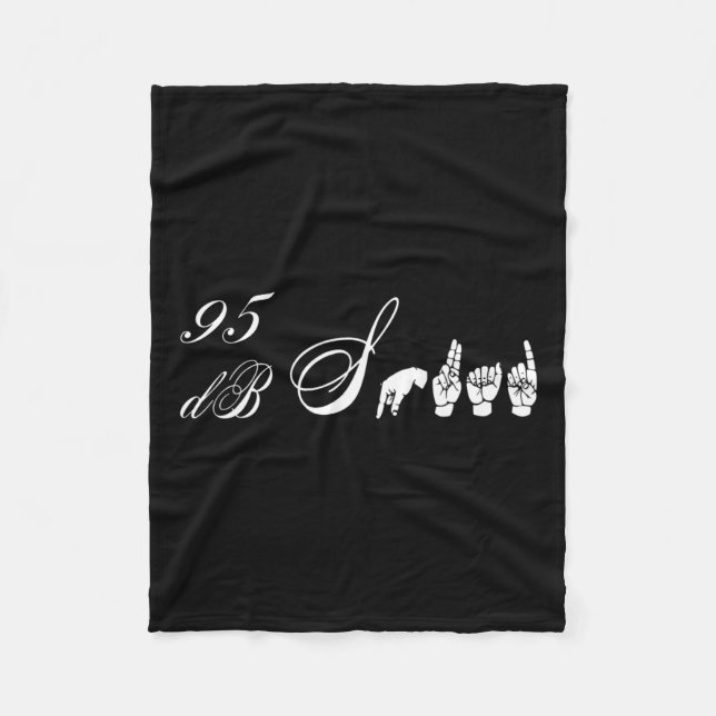 Db Squad Hand - teckenspråk Hearing Loss Awareness Fleecefilt (Framsidan)