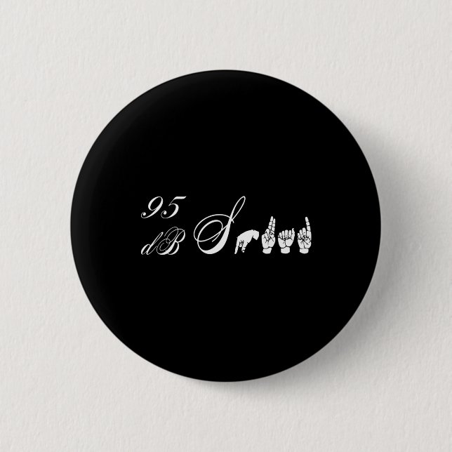 Db Squad Hand - teckenspråk Hearing Loss Awareness Knapp (Framsida)