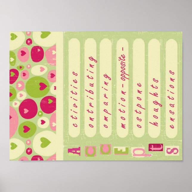 DBT - Mindfulhet - Wise sind - ACCEPTS Poster (Framsidan)