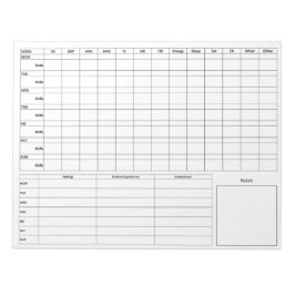 DBT-standardkort framsida - baksida Anteckningsblock