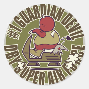 DBY TOPPEN LUFT FORCE VINTAGE Lucky Djävulen Runt Klistermärke