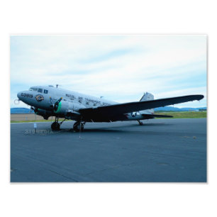 DC-3-stridsflygplan Fototryck