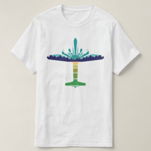 Dc 6 solnedgång för flygplan t shirt