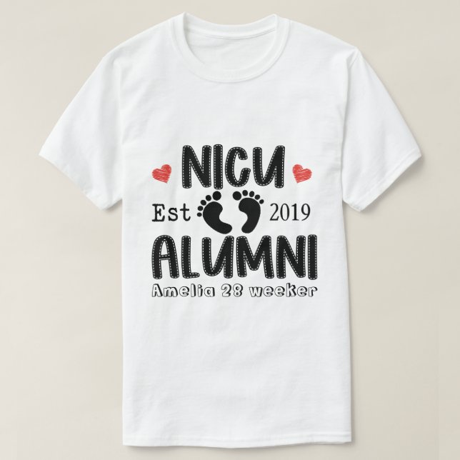 DC Anpassningsbar Preemie Shirt, NICU Survivor Shi T Shirt (Design framsida)
