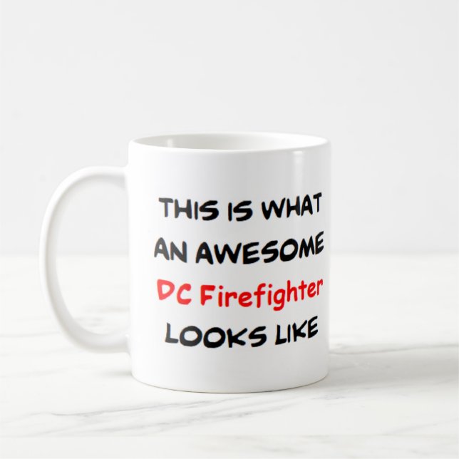 Dc-brandman, fantastisk kaffemugg (Vänster)