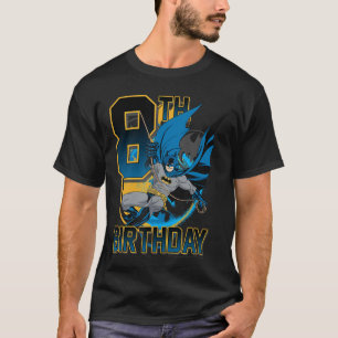 DC Comics Batman 8-års födelsedag fladdrande actio T Shirt