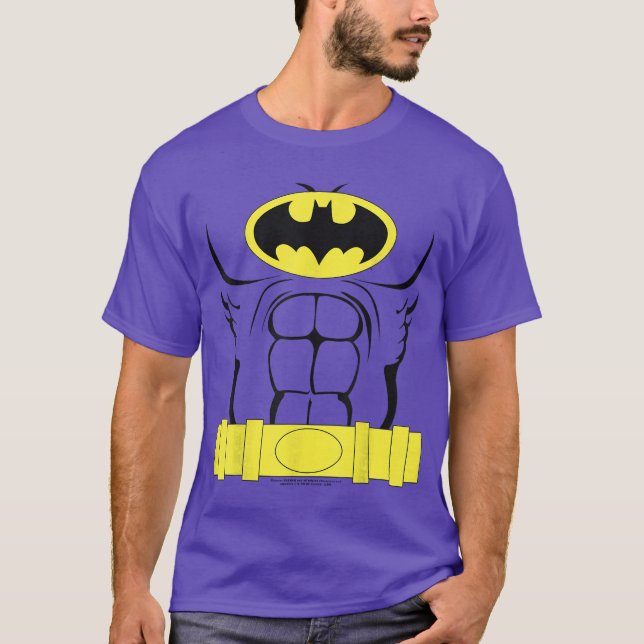 DC Comics Batman Costume Outline T Shirt (Framsida)