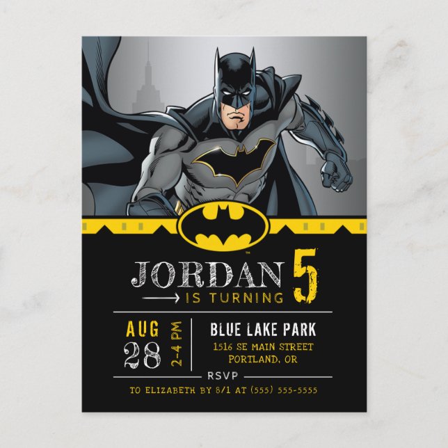 DC Comics - Batman | Kritskrifts Happy födelsedag Vykort (Framsida)