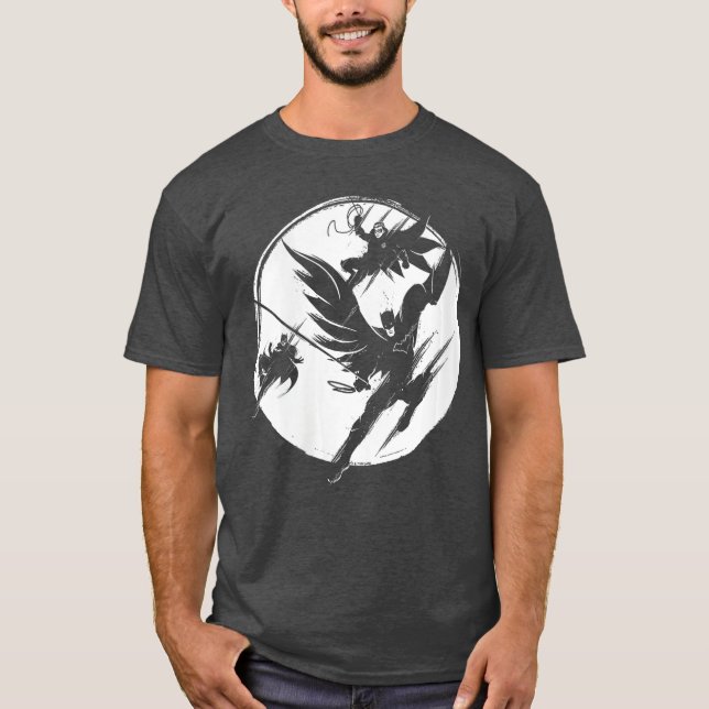 DC Comics Batman Månsken Brottsbekämpandeam VNeck  T Shirt (Framsida)
