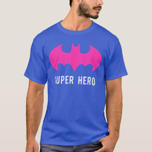 DC Comics Batman Superhjälte Neon Rosa BatSymbol L T Shirt