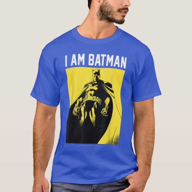 DC Comics I Am Batman Gul Mörk Affisch Fyll T Shirt (Framsida)