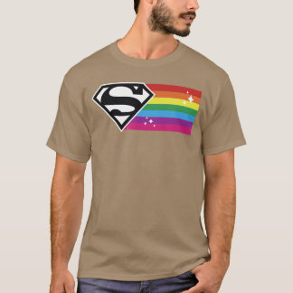 DC Comics Pride Justice League Superman Rainbow Fl T Shirt