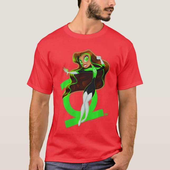 DC Comics Super Hero Girls Green Lantern Premium f T Shirt (Framsida)