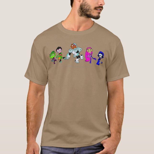 DC Comicseenitans Go Group Shot Lineup family T Shirt (Framsida)