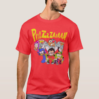 DC Comicseenitans Go Gruppskott Pizza Porträtt gif T Shirt