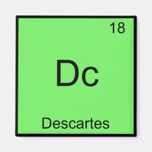 Dc - Descartes Roligt Element Kemisymbol T-Shirt Magnet