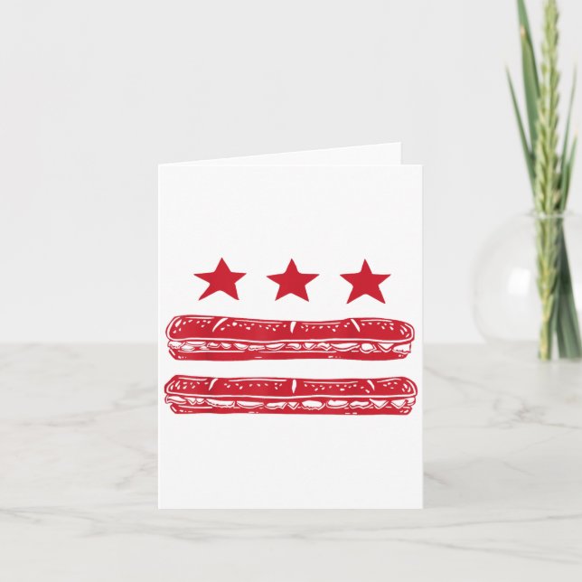 Dc Flagga Sub Sandwich Kort (Framsida)
