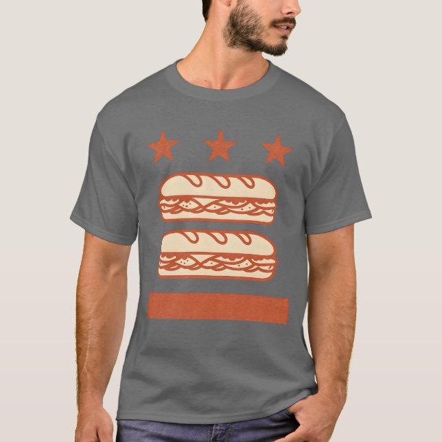 DC Flagga Sub Sandwich T Shirt (Framsida)