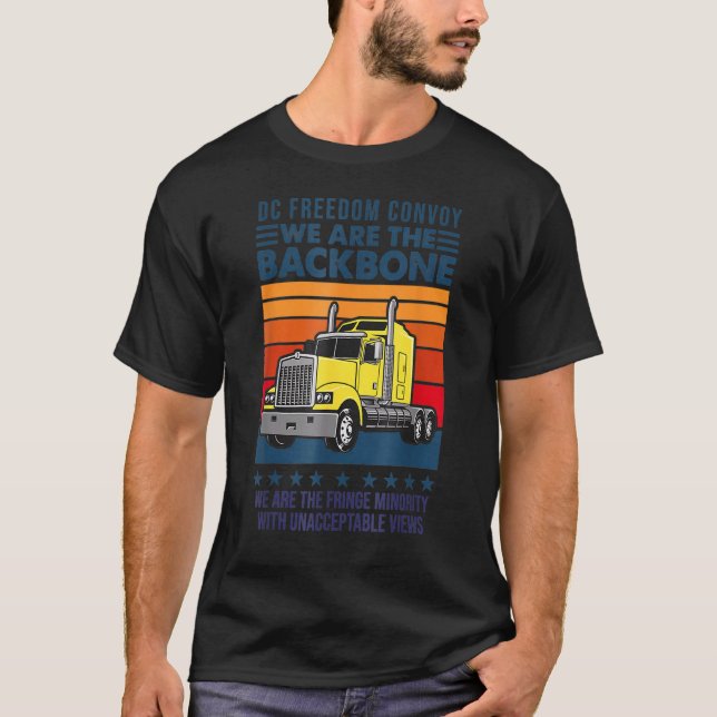 Dc Freedom Convoyes är vi ryggradslösa lastbilscha T Shirt (Framsida)