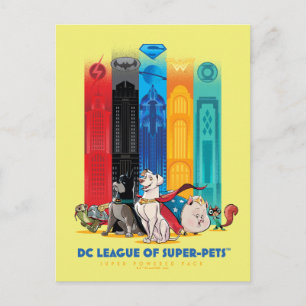 DC League of Super-Pets Metropolis Towers Vykort