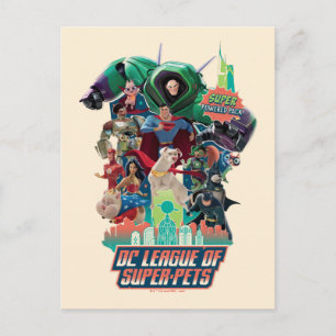 DC League of Super-Pets Slaget om Metropolis Vykort