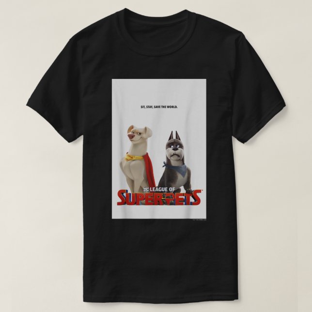 DC League of SuperPets Krypto and Ace Poster T Shirt (Design framsida)