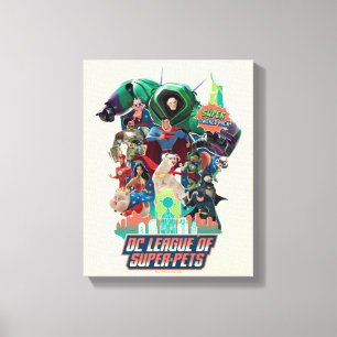 DC League of Toppen-Pets Battle for Metropolis Canvastryck