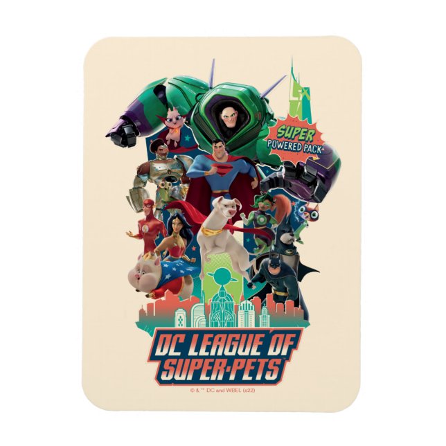 DC League of Toppen-Pets Battle for Metropolis Magnet (Vertikal)