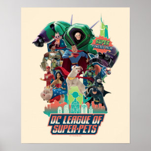 DC League of Toppen-Pets Battle for Metropolis Poster