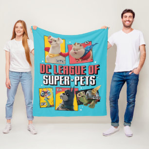 DC League of Toppen-Pets Character Panels Fleecefilt