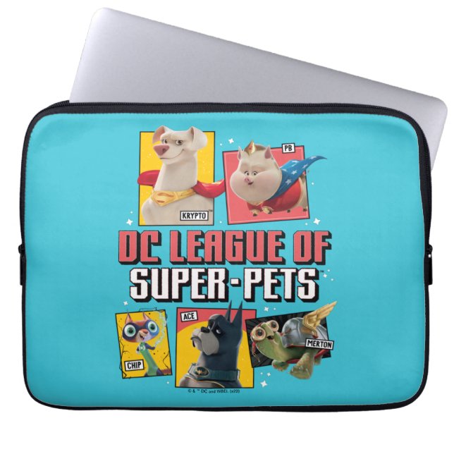 DC League of Toppen-Pets Character Panels Laptop Fodral (Framsidan)