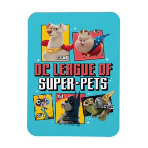 DC League of Toppen-Pets Character Panels Magnet