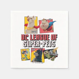 DC League of Toppen-Pets Character Panels Pappersservett